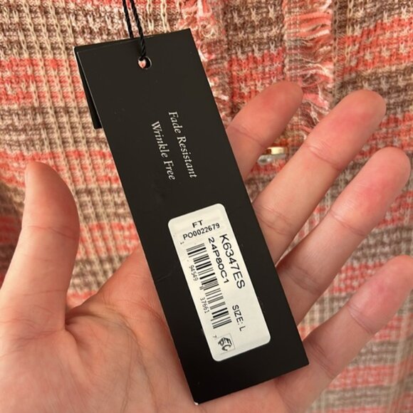 Misook Pink Fringe Trim Tweed Knit Sleeveless Mini A-Line Dress Size Large - Picture 5 of 6